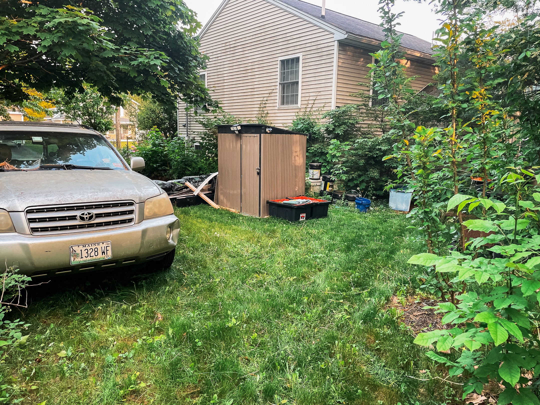Commercial lawn care equipment ready for service